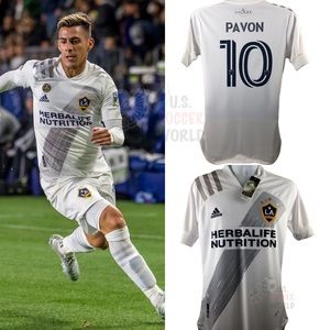 Men's PAVON #10 LA Galaxy 25th Season Celebration Authentic Soccer MLS Jersey